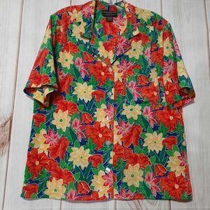 Haberdashery‎ Blouse Ladies 12 Vintage Tropical